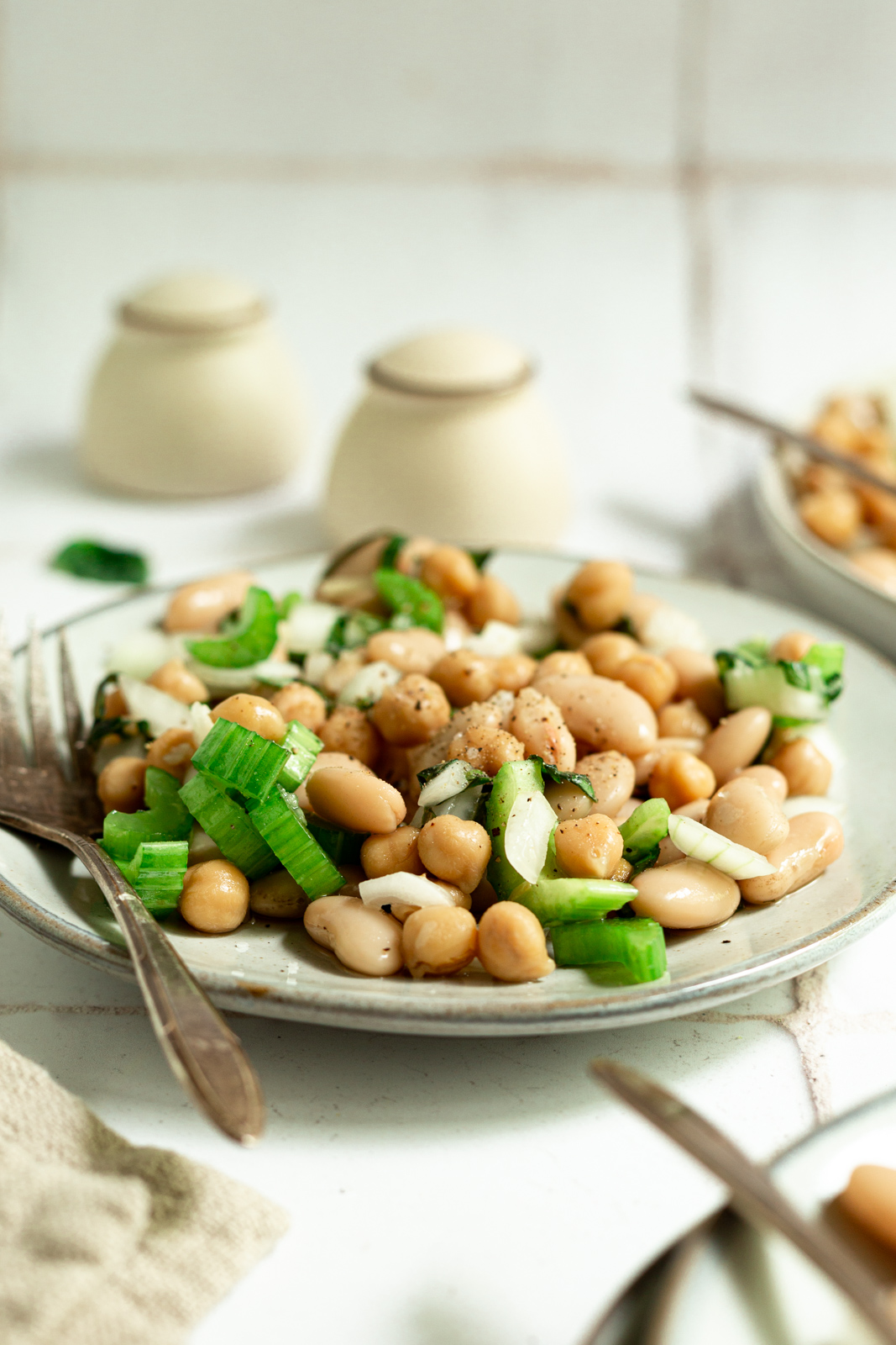 Vegan White Bean Salad (OilFree)